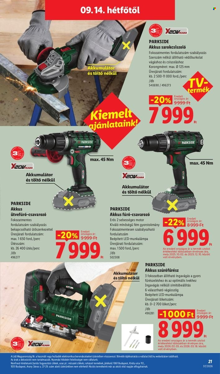 Lidl akciós újságok - 2026.09.10 - 2026.09.16. Oldal 21