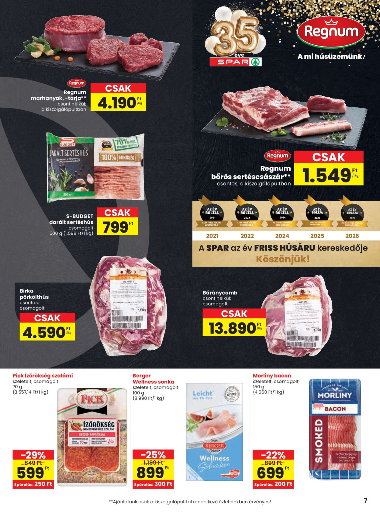 SPAR akciós újságok - 2026.09.10 - 2026.09.16. Oldal 7