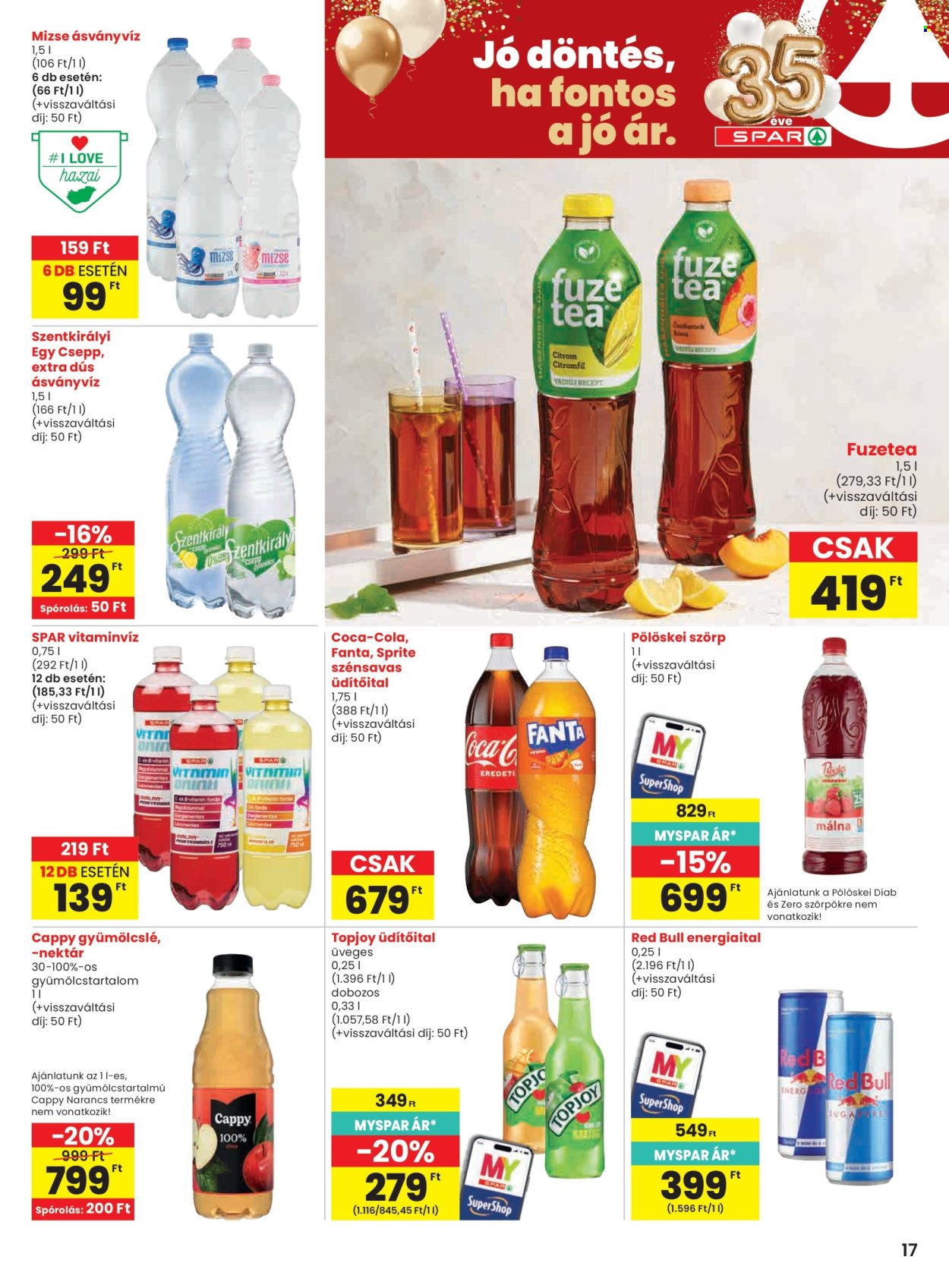 SPAR akciós újságok - 2026.09.10 - 2026.09.16. Oldal 17
