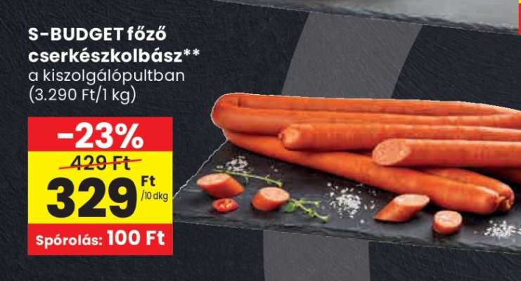 S-Budget főző cserkészkolbász