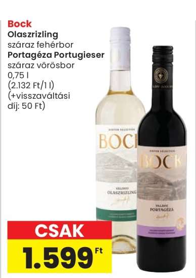 Bock Olaszrizling / Portagéza Portugieser