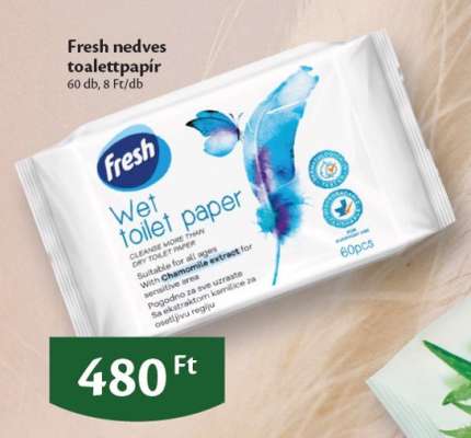 Fresh nedves toalettpapír