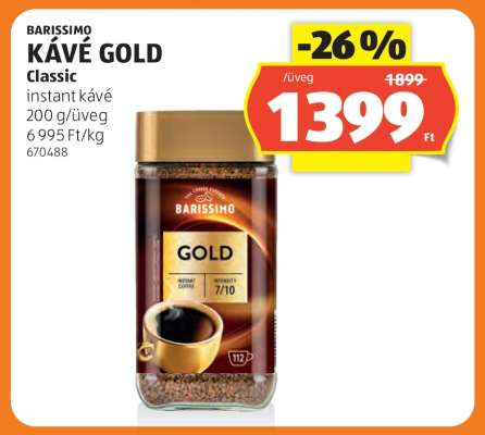 BARISSIMO KÁVÉ GOLD