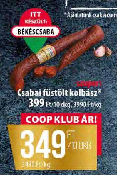 Csabai füstölt kolbász
