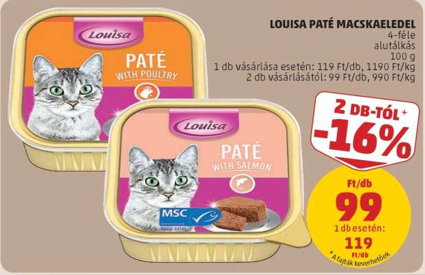 LOUISA PATÉ MACSKAELEDEL