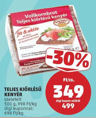 TELJES KIŐRLÉSŰ KENYÉR