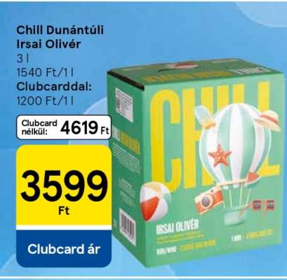 Chill Dunántúli Irsai Olivér