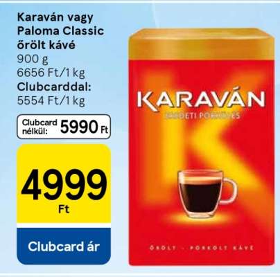 Karaván vagy Paloma Classic őrölt kávé