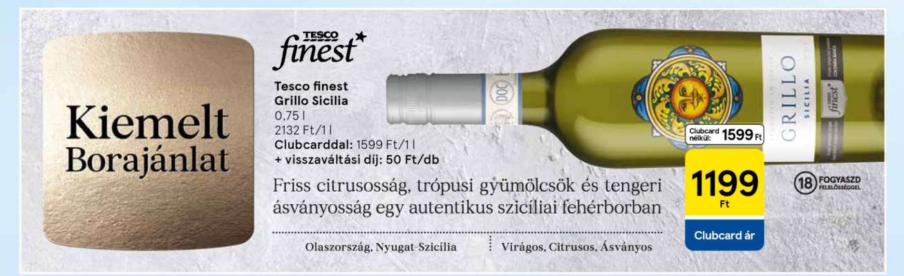 Tesco finest Grillo Sicilia