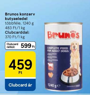 Brunos konzerv kutyaeledel