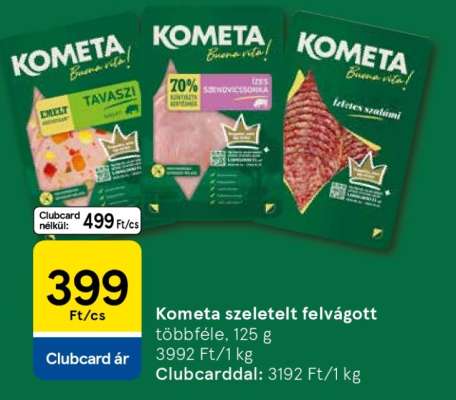 Kométa szeletelt felvágott