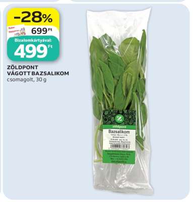 ZÖLDPONT VÁGOTT BAZSALIKOM