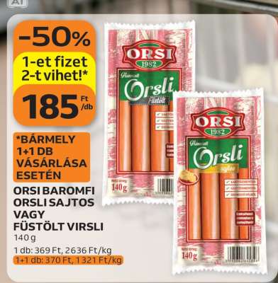 ORSI BAROMFI ORSLI SAJTOS VAGY FÜSTÖLT VIRSLI