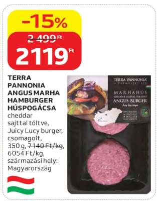 TERRA PANNONIA ANGUS MARHA HAMBURGER HÚSPOGÁCSA