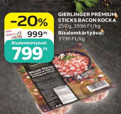 GIERLINGER PREMIUM STICKS BACON KOCKA