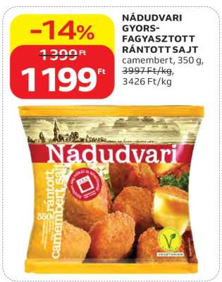 Nádudvari gyorsfagyasztott rántott sajt