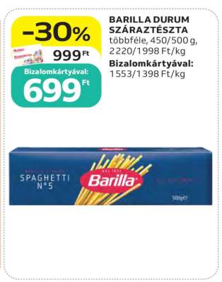 Barilla durum száraztészta