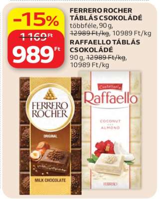 Ferrero Rocher táblás csokoládé