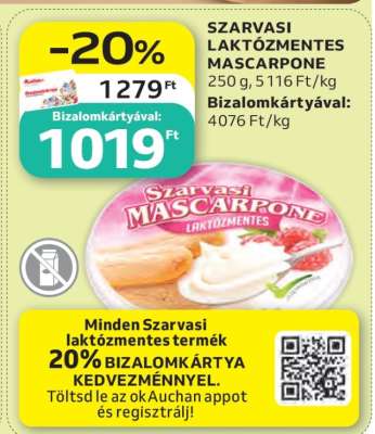 Szarvasi laktózmentes Mascarpone