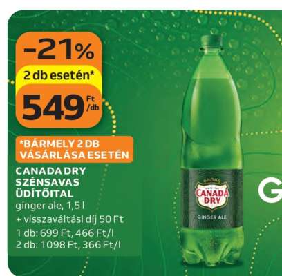 CANADA DRY SZÉNSAVAS ÜDÍTŐITAL