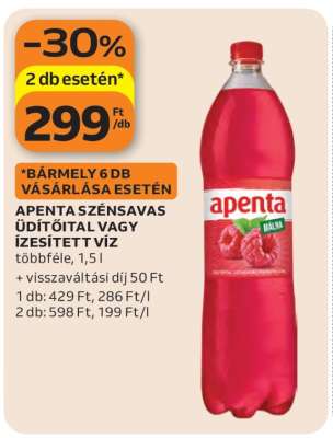 Apenta Szénsavas Üdítőital vagy Ízesített Víz