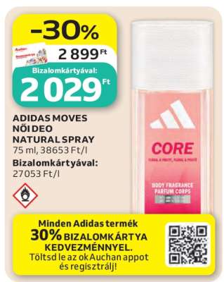 ADIDAS MOVES NŐI DEO NATURAL SPRAY