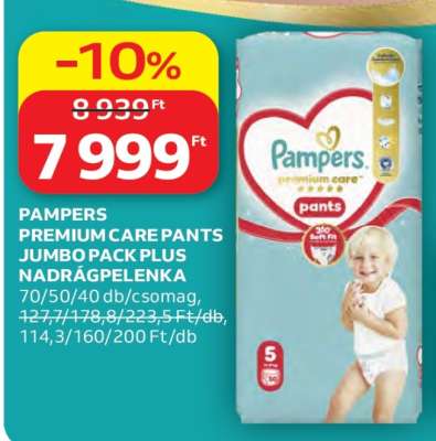 Pampers Premium Care Pants Jumbo Pack Plus Nadrágpelenka
