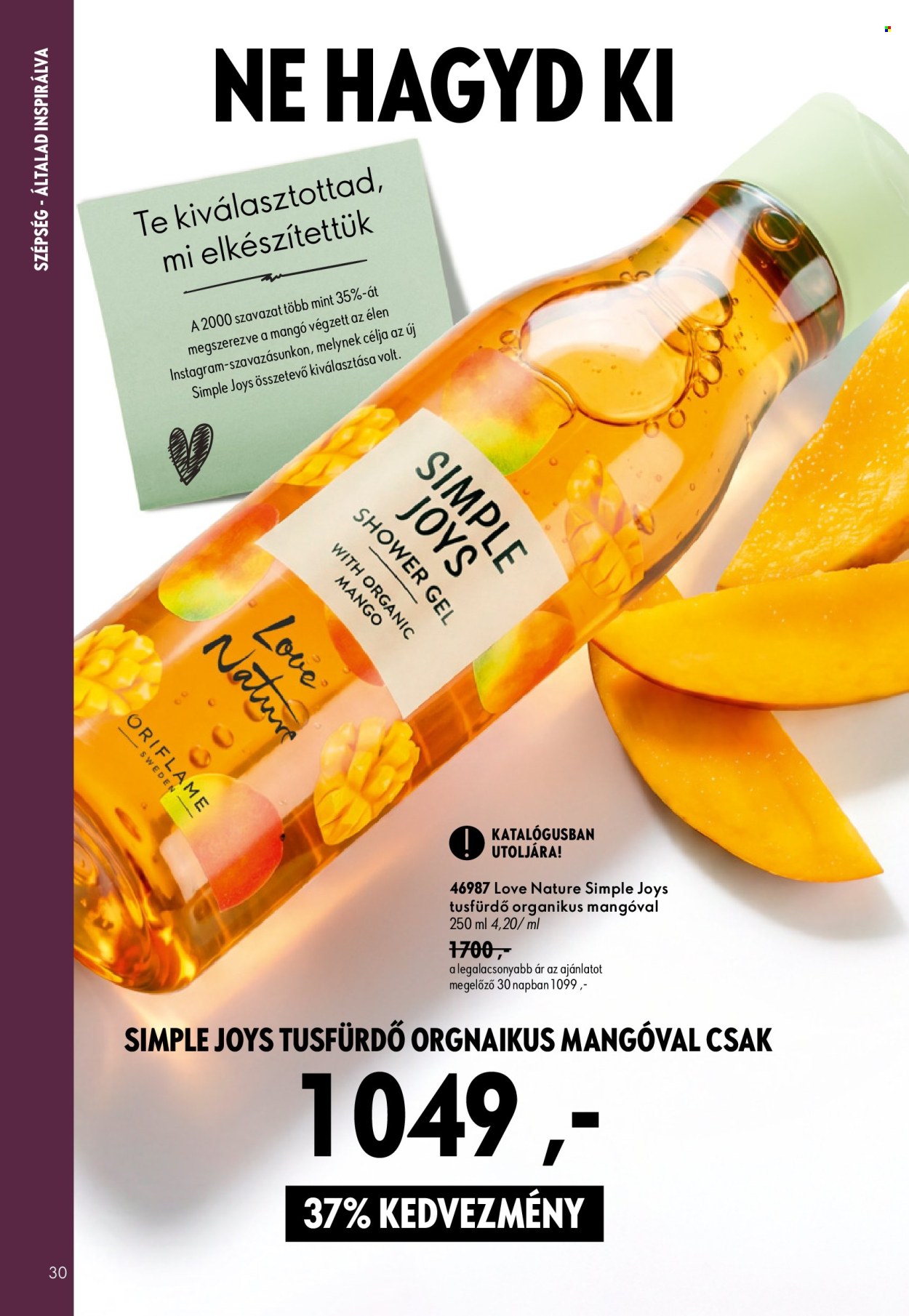Oriflame akciós újságok - 2026.09.09 - 2026.09.29. Oldal 30