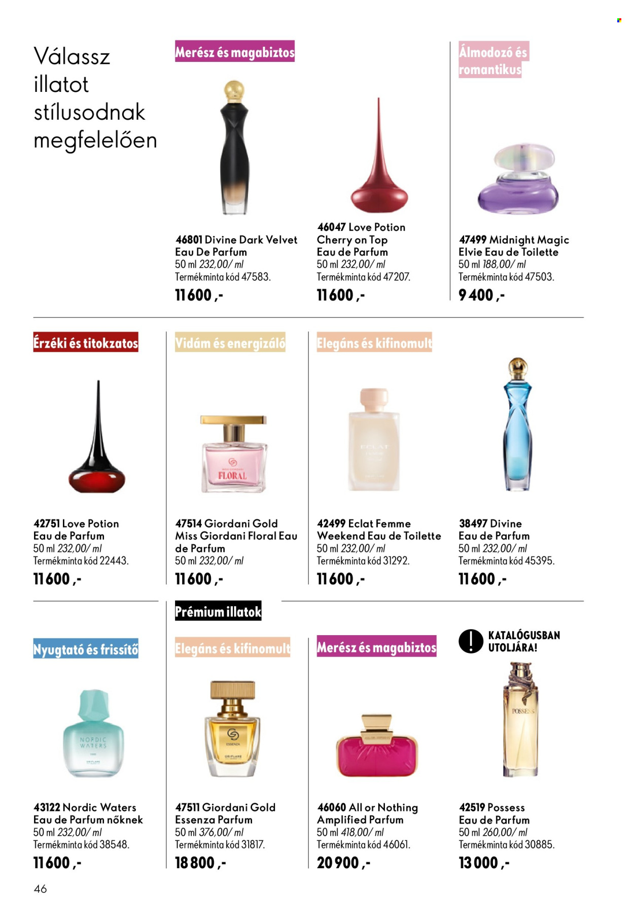 Oriflame akciós újságok - 2026.09.09 - 2026.09.29. Oldal 46