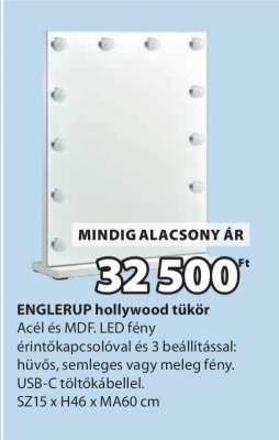 ENGLERUP hollywood tükör