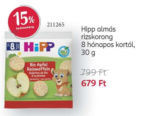 Hipp almás rizskorong