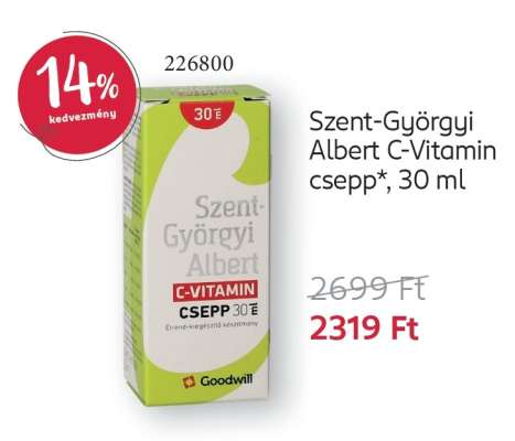 Szent-Györgyi Albert C-Vitamin csepp*, 30 ml