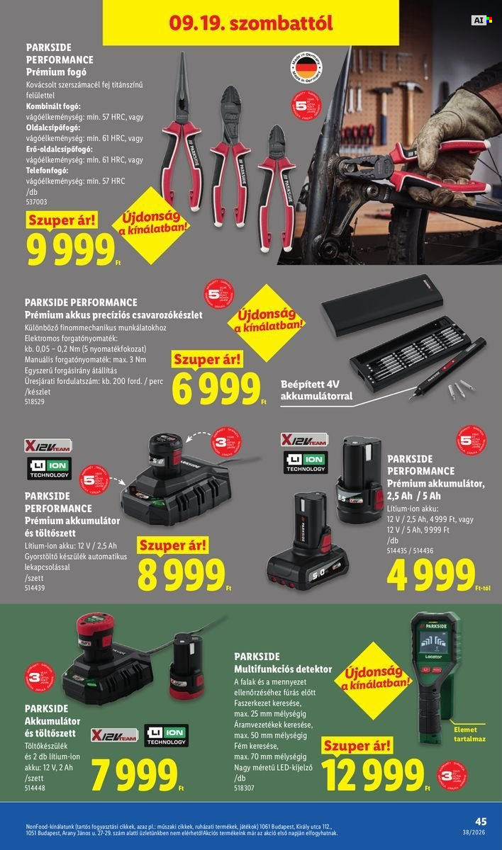 Lidl akciós újságok - 2026.09.17 - 2026.09.23. Oldal 45
