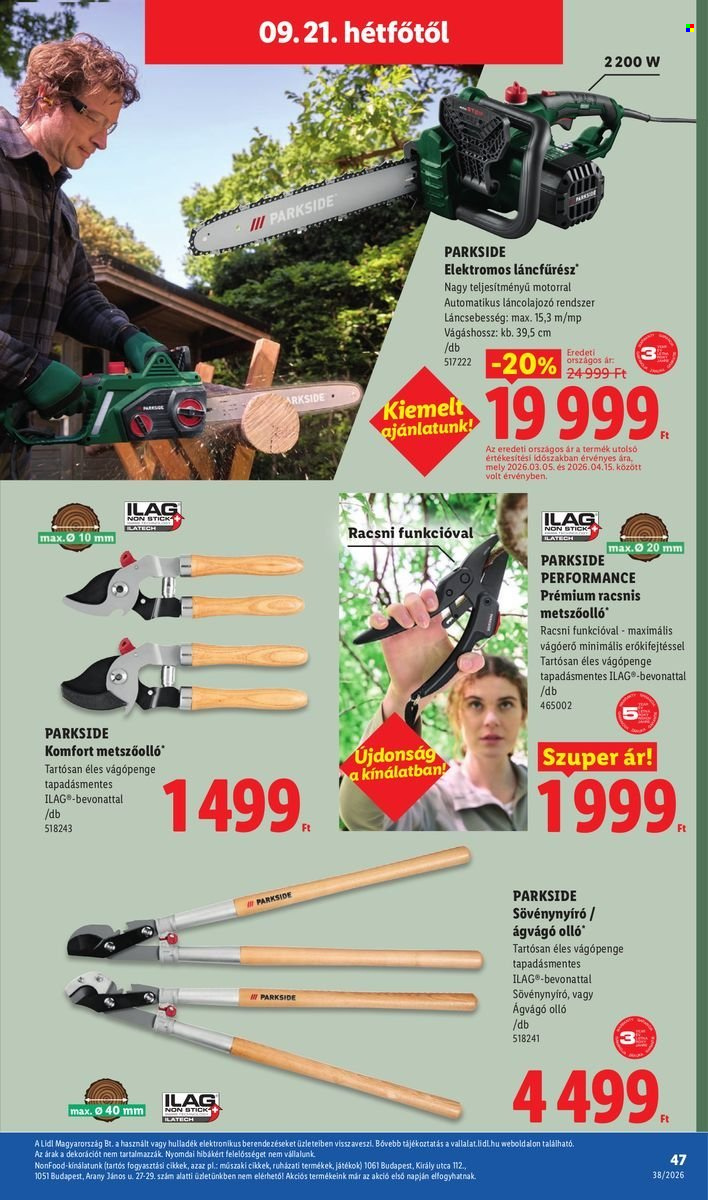 Lidl akciós újságok - 2026.09.17 - 2026.09.23. Oldal 47