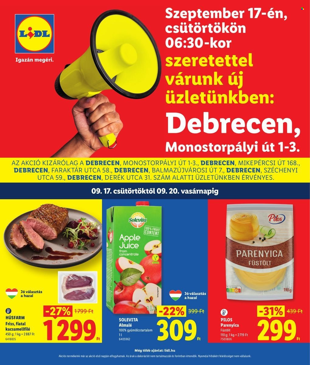 Lidl akciós újságok - 2026.09.17 - 2026.09.20. Oldal 1