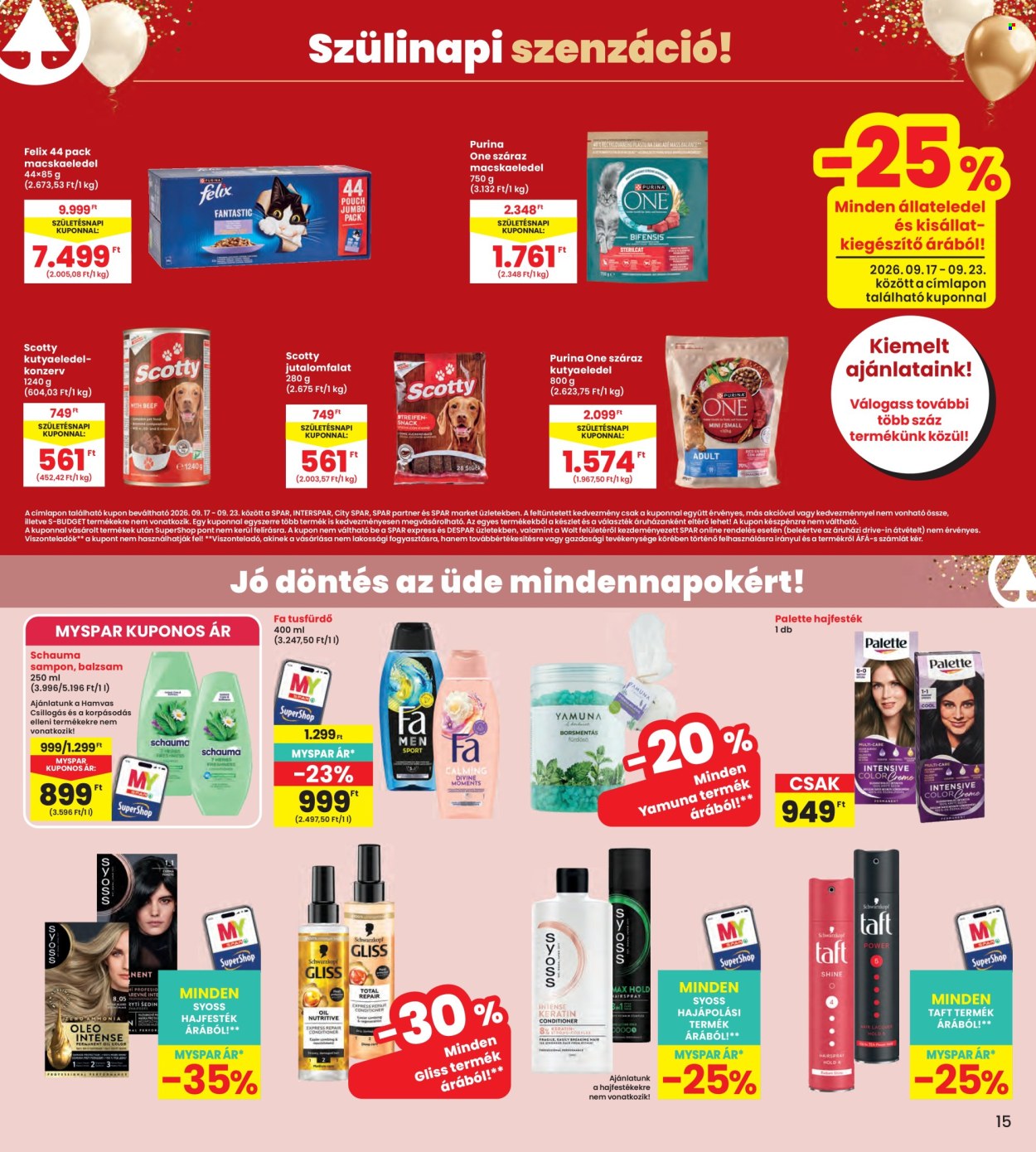 INTERSPAR akciós újságok - 2026.09.17 - 2026.09.23. Oldal 15