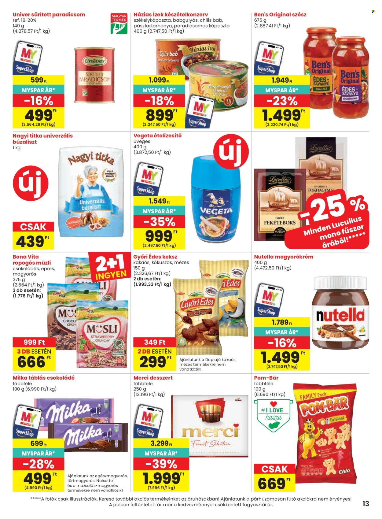 SPAR akciós újságok - 2026.09.17 - 2026.09.23. Oldal 13