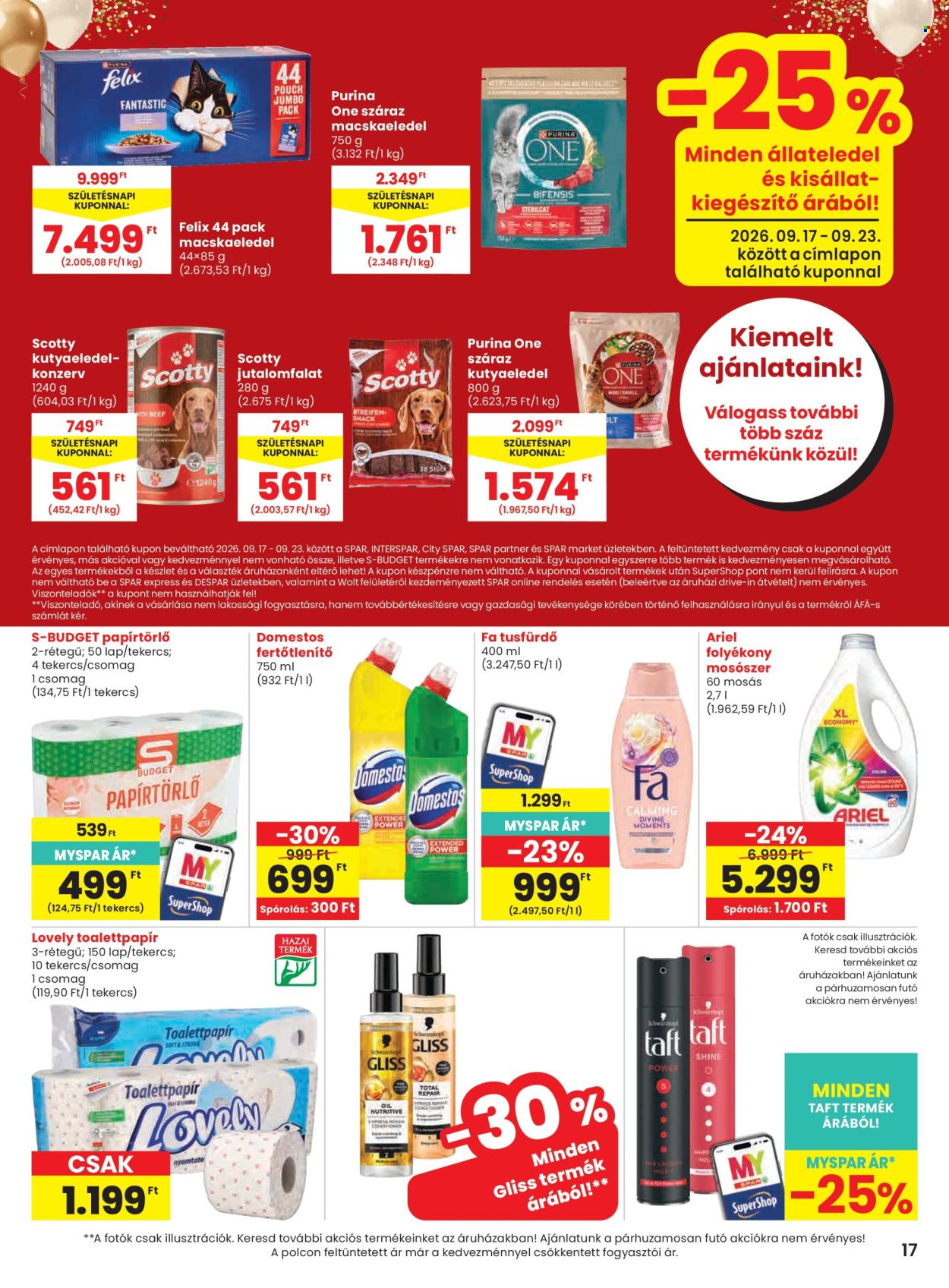 SPAR akciós újságok - 2026.09.17 - 2026.09.23. Oldal 17