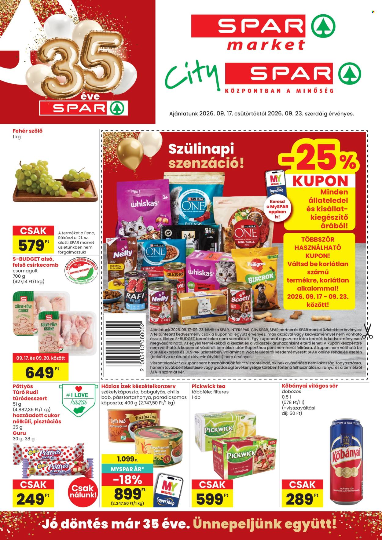 SPAR akciós újságok - 2026.09.17 - 2026.09.23. Oldal 1