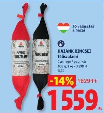 HAZÁNK KINCSEI Téliszalámi