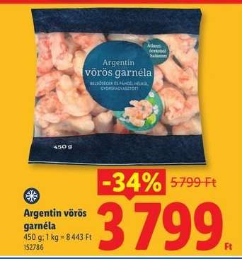 Argentin vörös garnéla