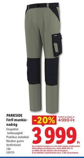 PARKSIDE Férfi munkásnadrág
