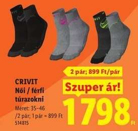 CRIVIT Női / férfi túrazokni