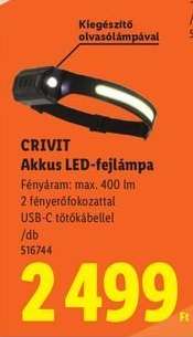 CRIVIT Akkus LED-fejlámpa