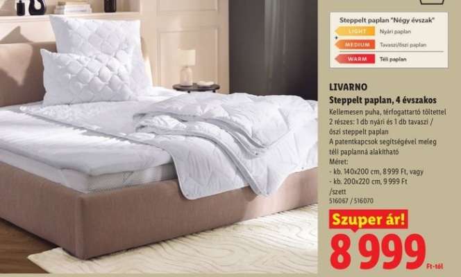 LIVARNO Steppelt paplan, 4 évszakos