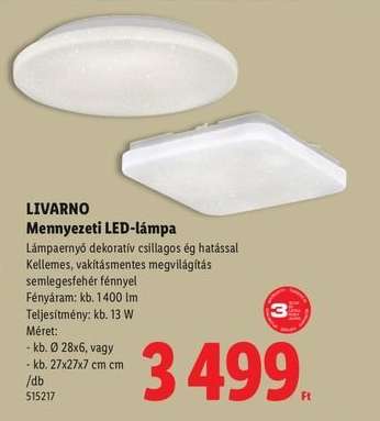 Livarno Mennyezeti LED-lámpa