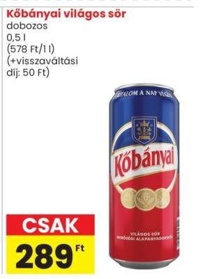 KŐBÁNYAI Világos sör*