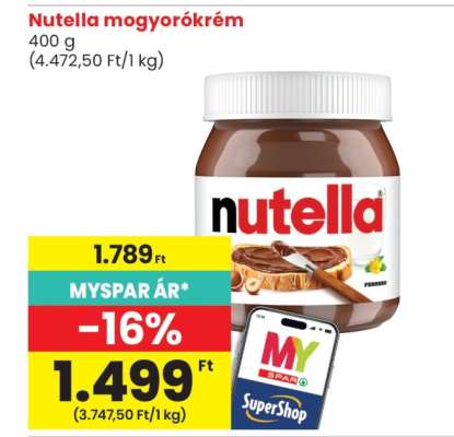 Nutella mogyorókrém