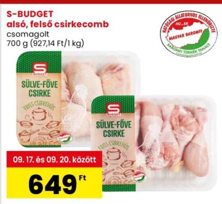 S-BUDGET alsó, felső csirkecomb