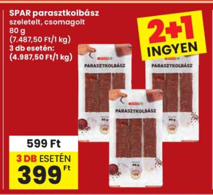 SPAR parasztkolbász